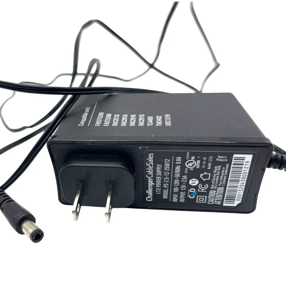 ChallengerCableSales AC/DC Adapter Power Supply 12V 2.5A Compatible 4o